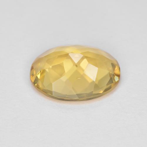 Berillo dorato naturale giallo da 2,79 ct, taglio ovale, VVS