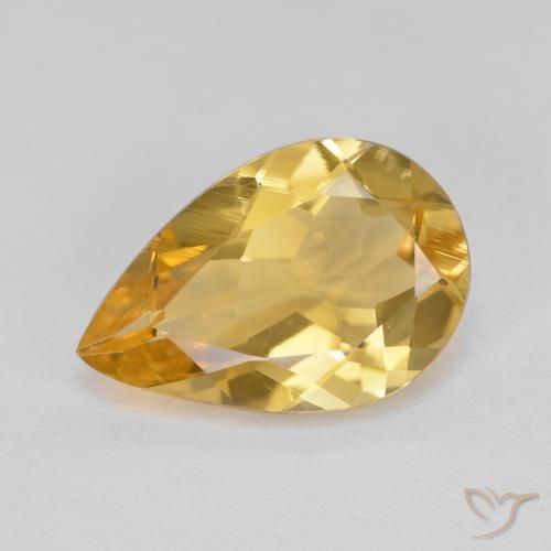Berillo dorato giallo oro naturale da 3.31 ct, Forma a pera, VS