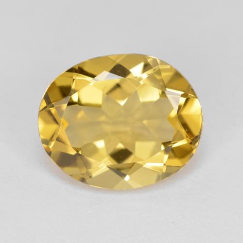 Berillo dorato Giallo reale naturale da 3.92 ct, Taglio ovale, VVS