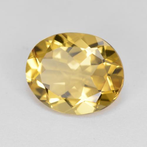 Berillo dorato Giallo reale naturale da 3.92 ct, Taglio ovale, VVS