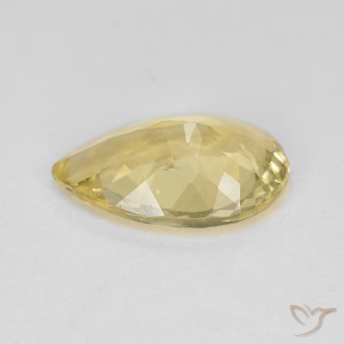Berillo dorato Giallo dorato chiaro naturale da 3.20 ct, Forma a pera, VS-SI