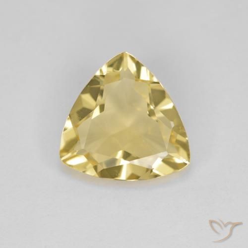 Berillo dorato Oro chiaro naturale da 2.57 ct, Taglio trillion, VVS-VS