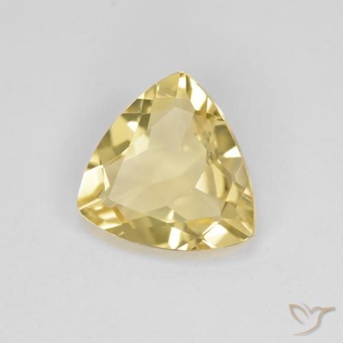 Berillo dorato Oro chiaro naturale da 2.57 ct, Taglio trillion, VVS-VS