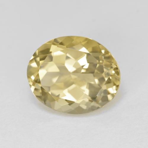 Berillo dorato Giallo dorato chiaro naturale da 4.90 ct, Taglio ovale, VVS