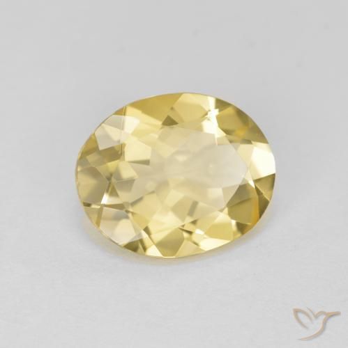 Berillo dorato Giallo medio naturale da 2.98 ct, Ovale, VVS