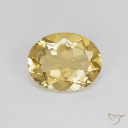 3.11ct Naturale Giallo caldo Berillo dorato, Ovale, VVS