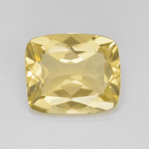 Berillo dorato naturale dorato da 4,69 ct, taglio a cuscino, VVS