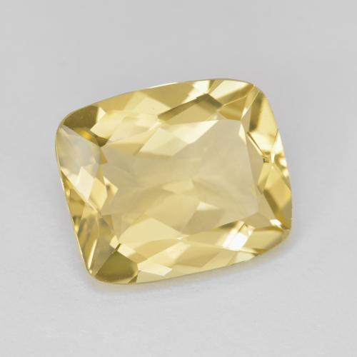 Berillo dorato naturale dorato da 4,69 ct, taglio a cuscino, VVS