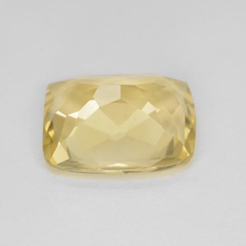 Berillo dorato naturale dorato da 4,69 ct, taglio a cuscino, VVS