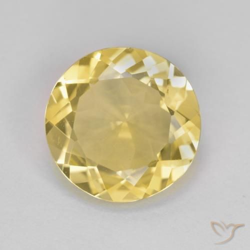 Berillo dorato Giallo dorato naturale da 2.73 ct, Rotondo, VVS-VS