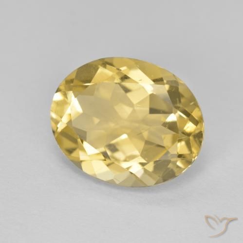 Berillo dorato Oro brillante naturale da 3.37 ct, Ovale, VS