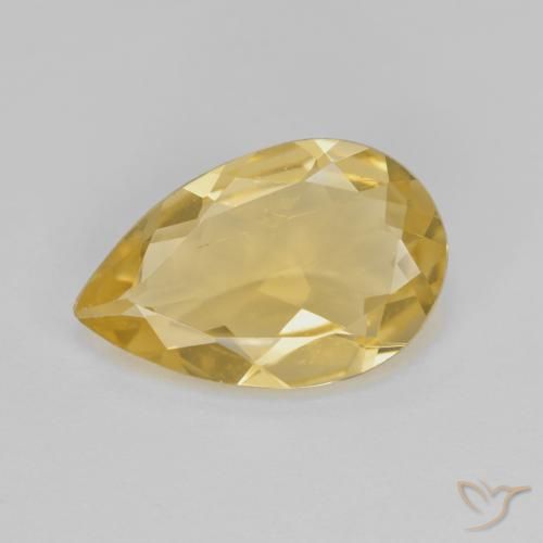 Berillo dorato naturale giallo da 3,39 ct, taglio a pera, VS