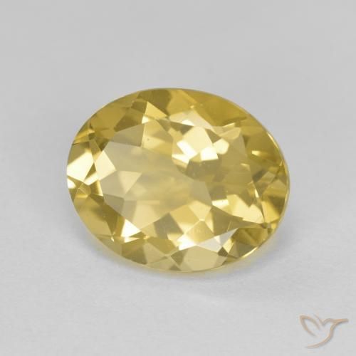 Berillo dorato Oro giallastro naturale da 3.19 ct, Taglio ovale, VVS-VS