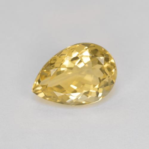 Berillo dorato Giallo dorato naturale da 1.92 ct, Forma a pera, VVS-VS