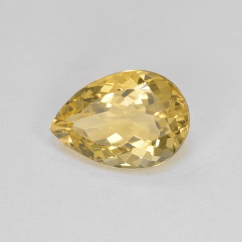 Berillo dorato Giallo dorato naturale da 1.92 ct, Forma a pera, VVS-VS