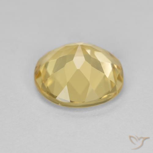 Berillo dorato Giallo caldo naturale da 3.11 ct, Taglio rotondo, VVS-VS