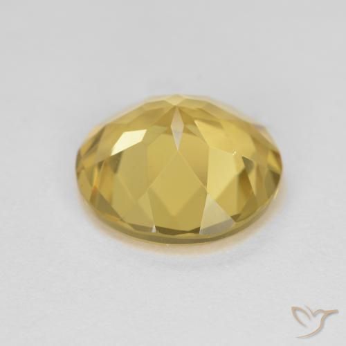 Berillo dorato naturale giallo da 3,10 ct, taglio rotondo, VVS-VS
