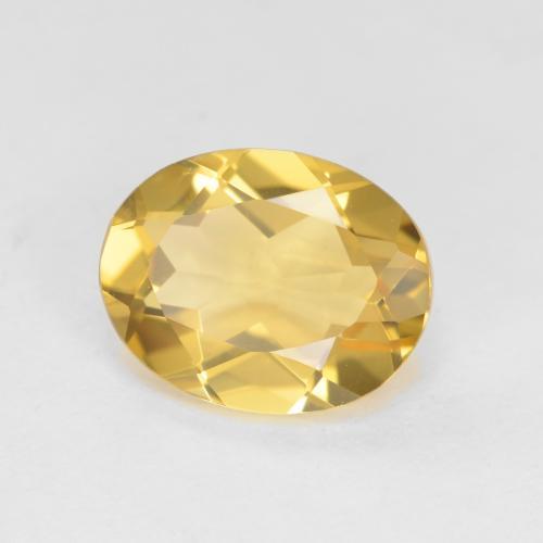 Berillo dorato naturale giallo da 1,72 ct, taglio ovale, VVS-VS