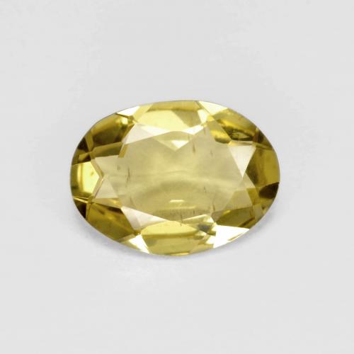 Berillo dorato Giallo medio naturale da 1.33 ct, Taglio ovale, VS