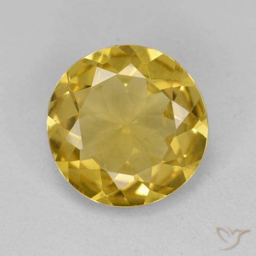 2.84ct Naturale Giallo miele Berillo dorato, Rotondo, VVS