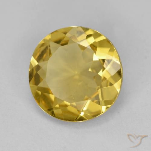 Berillo dorato Giallo miele naturale da 2.84 ct, Rotondo, VVS