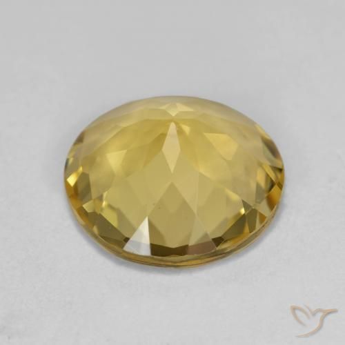 Berillo dorato Giallo di Digione naturale da 2.97 ct, Rotondo, VVS
