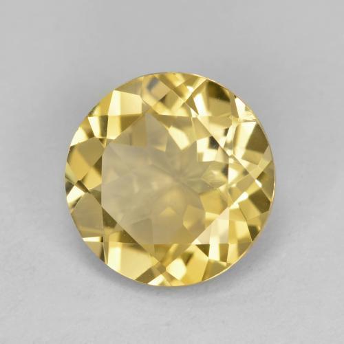 Berillo dorato Giallo di Digione naturale da 3.00 ct, Taglio rotondo, VS