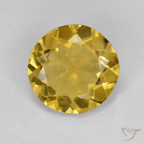 Berillo dorato Giallo miele naturale da 2.69 ct, Taglio rotondo, VVS