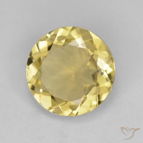Berillo dorato Giallo dorato chiaro naturale da 3.21 ct, Rotondo, VS