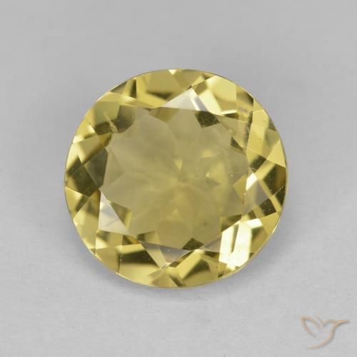 2.90ct Naturale Giallo brunastro Berillo dorato, Rotondo, VS