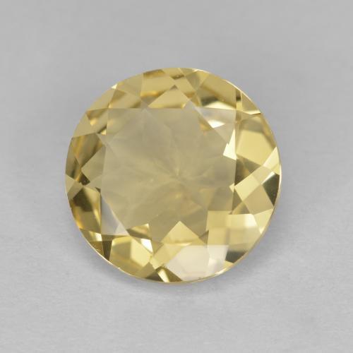 Berillo dorato Giallo medio naturale da 2.67 ct, Taglio rotondo, VVS-VS