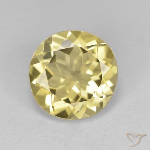 2.85ct Naturale Giallo chiaro Berillo dorato, Rotondo, VVS
