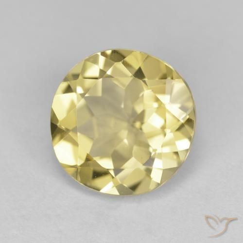 Berillo dorato Giallo chiaro naturale da 2.85 ct, Rotondo, VVS