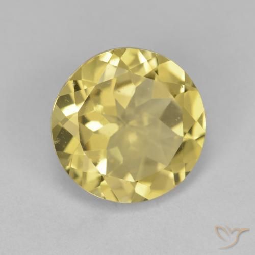 Berillo dorato Oro chiaro naturale da 2.85 ct, Rotondo, VVS-VS