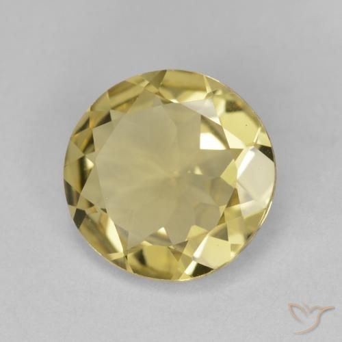 Berillo dorato Giallo chiaro naturale da 2.60 ct, Rotondo, VS