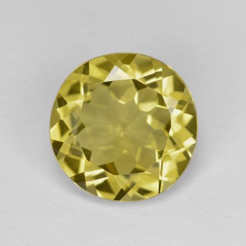 Berillo dorato Giallo intenso naturale da 2.78 ct, Taglio rotondo, VVS-VS