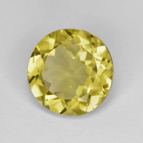 Berillo dorato Giallo intenso naturale da 2.78 ct, Taglio rotondo, VVS-VS
