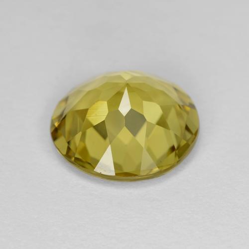 Berillo dorato Giallo intenso naturale da 2.78 ct, Taglio rotondo, VVS-VS