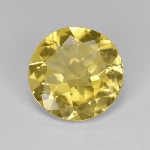 Berillo dorato Giallo miele chiaro naturale da 3.27 ct, Taglio rotondo, VS