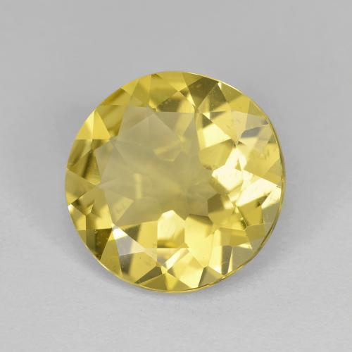 Berillo dorato Giallo miele chiaro naturale da 3.27 ct, Taglio rotondo, VS