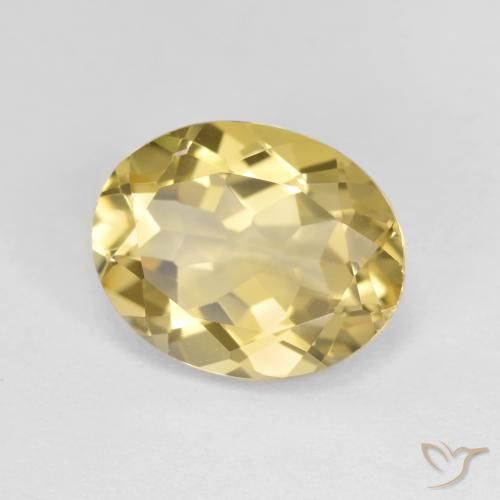 Berillo dorato Giallo chiaro naturale da 3.49 ct, Ovale, VVS-VS