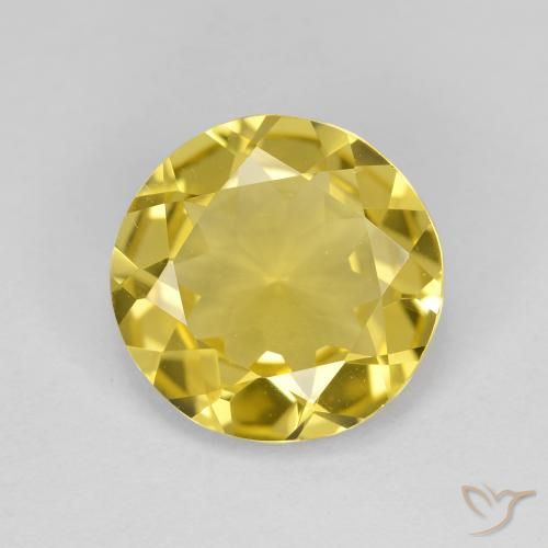 Berillo dorato Giallo medio naturale da 2.95 ct, Taglio rotondo, VVS