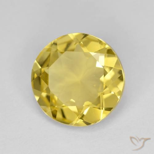 Berillo dorato Giallo medio naturale da 2.95 ct, Taglio rotondo, VVS