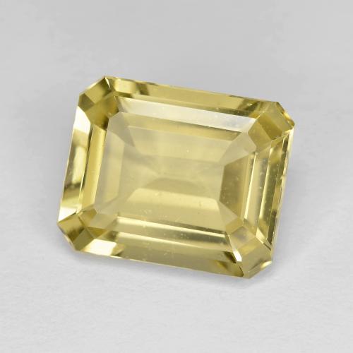Berillo dorato Giallo Miele Molto Chiaro naturale da 3.76 ct, Taglio smeraldo, VS