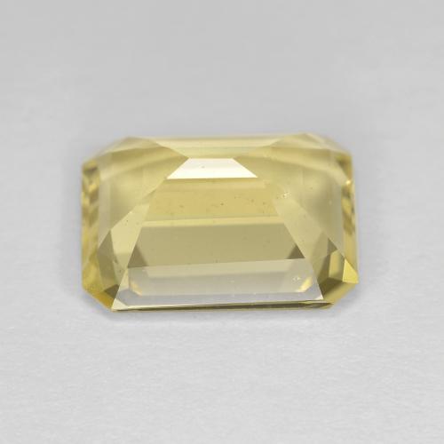 Berillo dorato Giallo Miele Molto Chiaro naturale da 3.76 ct, Taglio smeraldo, VS