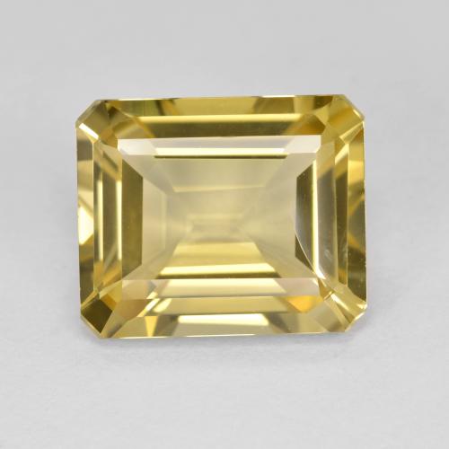 Berillo dorato naturale giallo da 5,42 ct, taglio smeraldo, SI