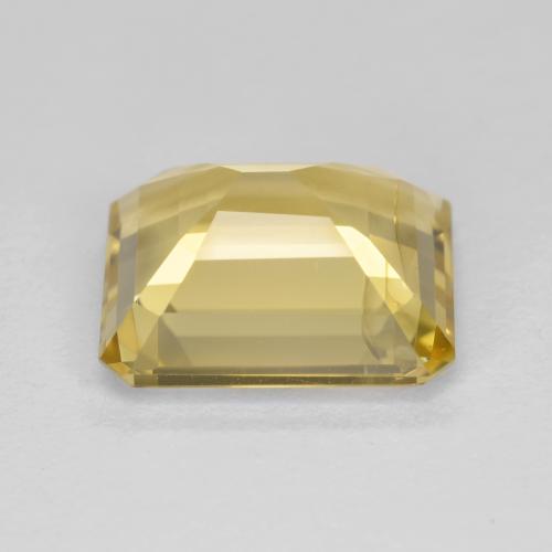 Berillo dorato naturale giallo da 5,42 ct, taglio smeraldo, SI