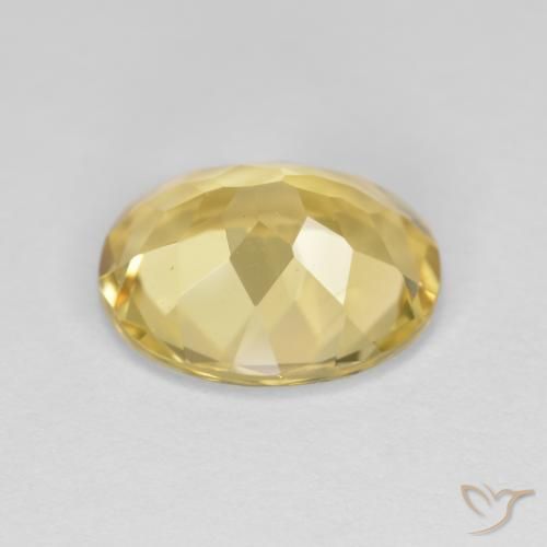 Berillo dorato naturale giallo da 3,47 ct, taglio ovale, VVS-VS