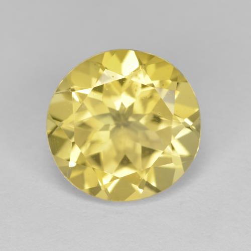 Berillo dorato Giallo chiaro naturale da 3.55 ct, Taglio rotondo, VS