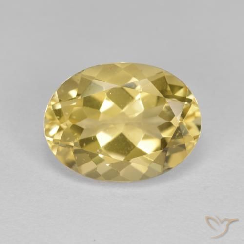3.46ct Naturale Oro chiaro Berillo dorato, Ovale, VVS-VS
